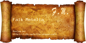 Falk Metella névjegykártya